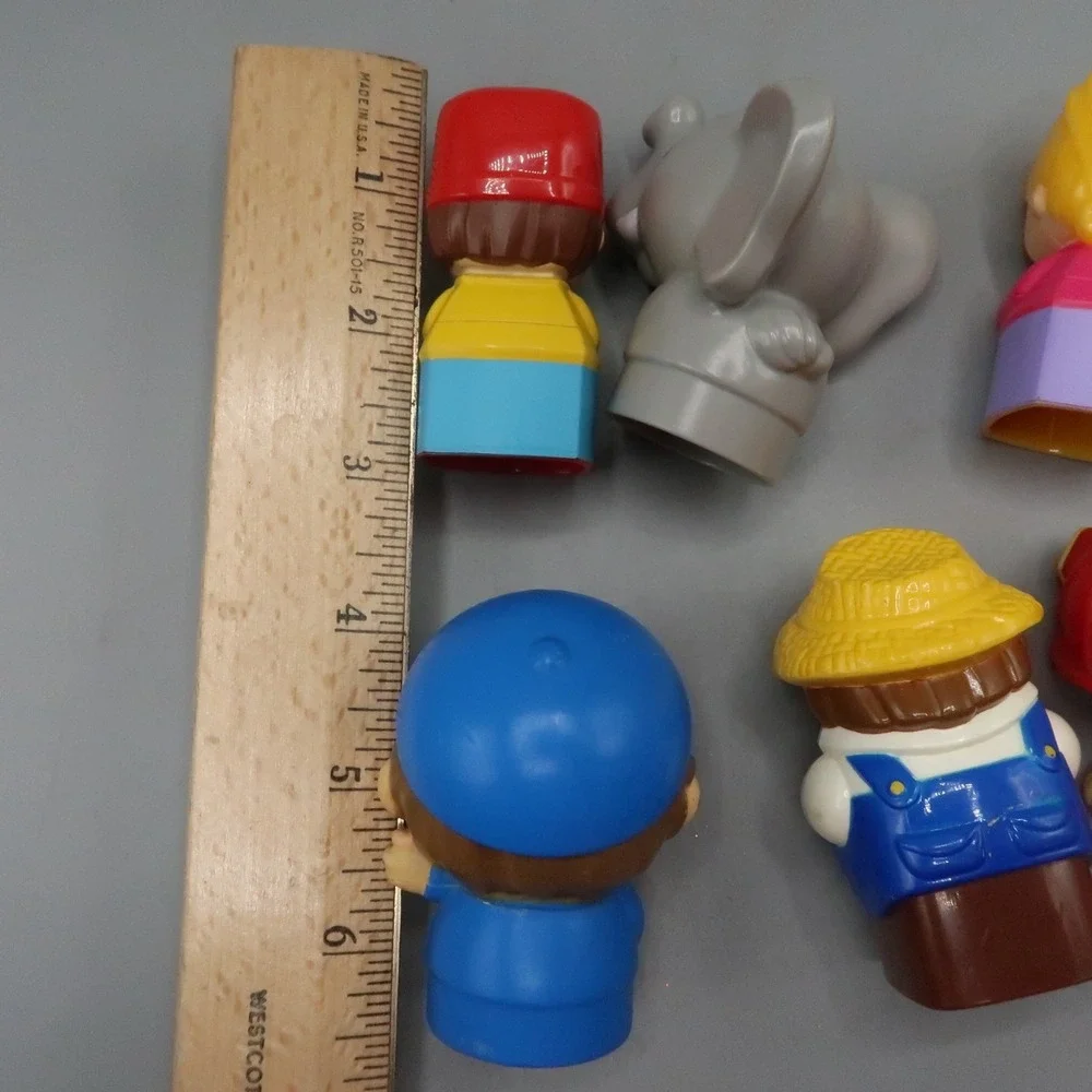 Mega Blok Chunky Figures Set Fireman Farmer Elephant People Preschool Toys lot 6